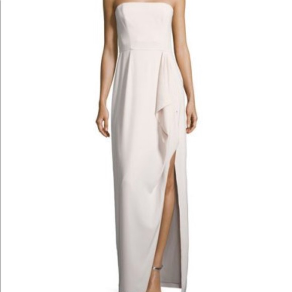 Halston Heritage Strapless Crepe Gown 